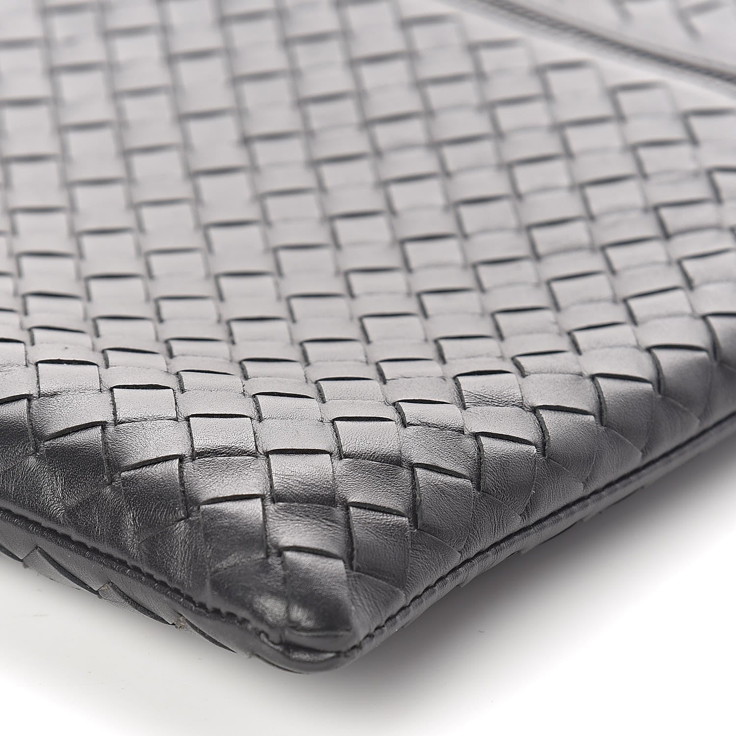 Bottega Veneta Calfskin Intrecciato Small Document Pouch Black 9 of 9