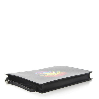 Gucci GG Supreme Monogram Rainbow Eagle Documents Holder Black Grey Multicolor 4 of 10