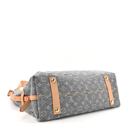 Louis Vuitton Monogram Denim CarryAll MM Washed Grey 5 of 10