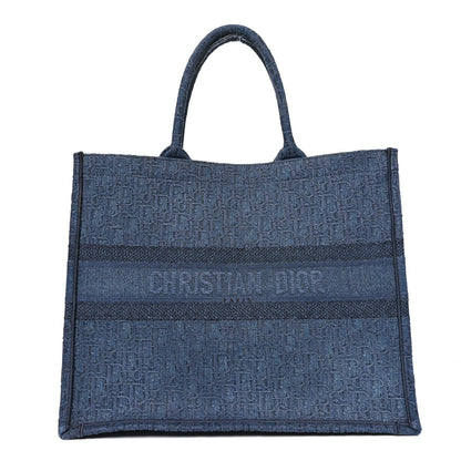 Christian Dior Oblique Denim Book Tote Denim Blue 1 of 10