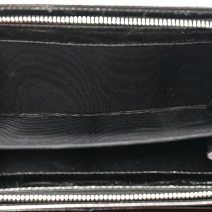 Saint Laurent Metallic Calfskin Monogram Belle De Jour Clutch Silver 5 of 16