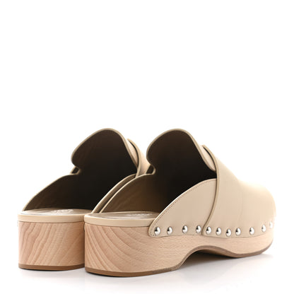 Hermes Calfskin Calya Mules 39 Hetre 4 of 8