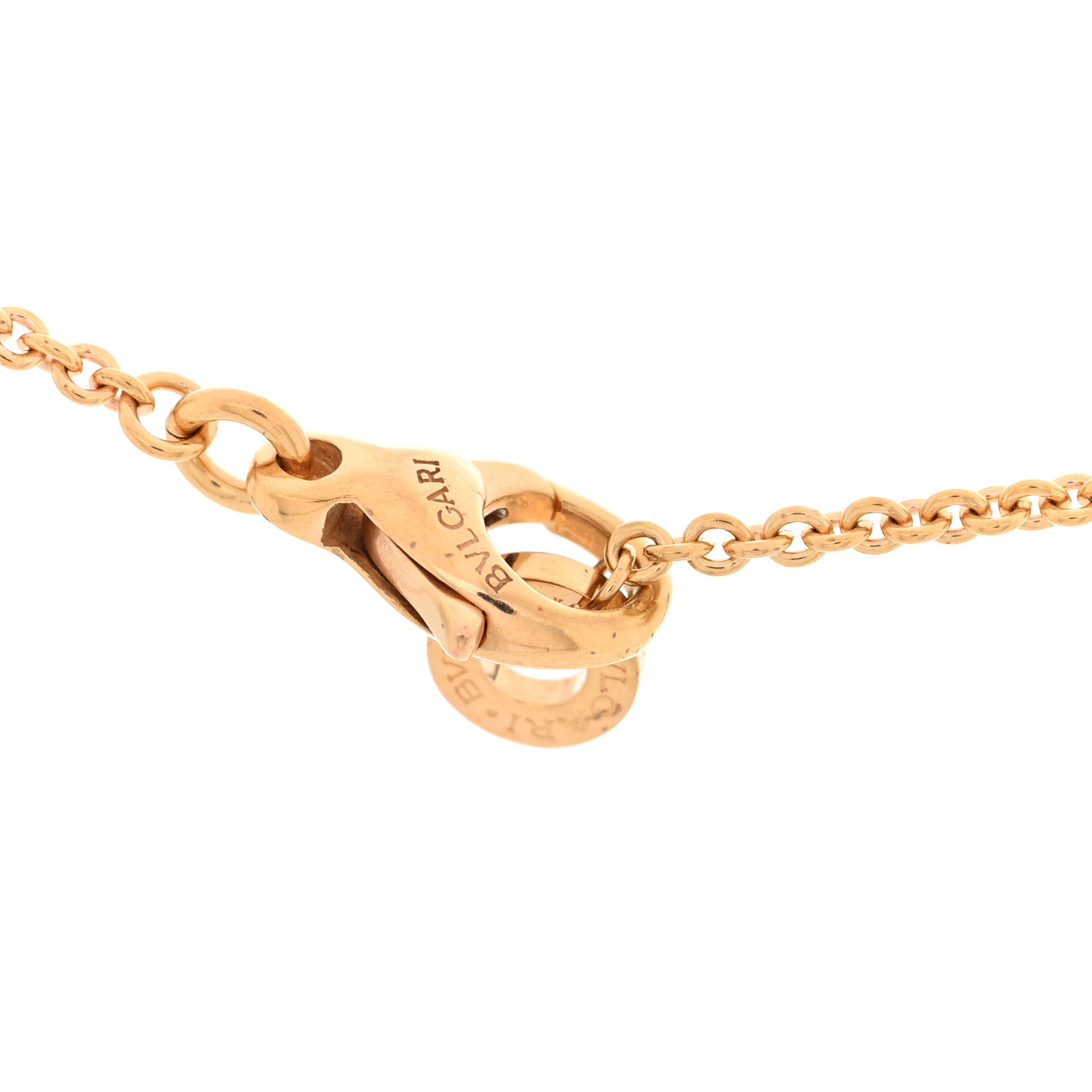 Bulgari 18K Rose Gold White Ceramic B.Zero1 Pendant Necklace 5 of 5