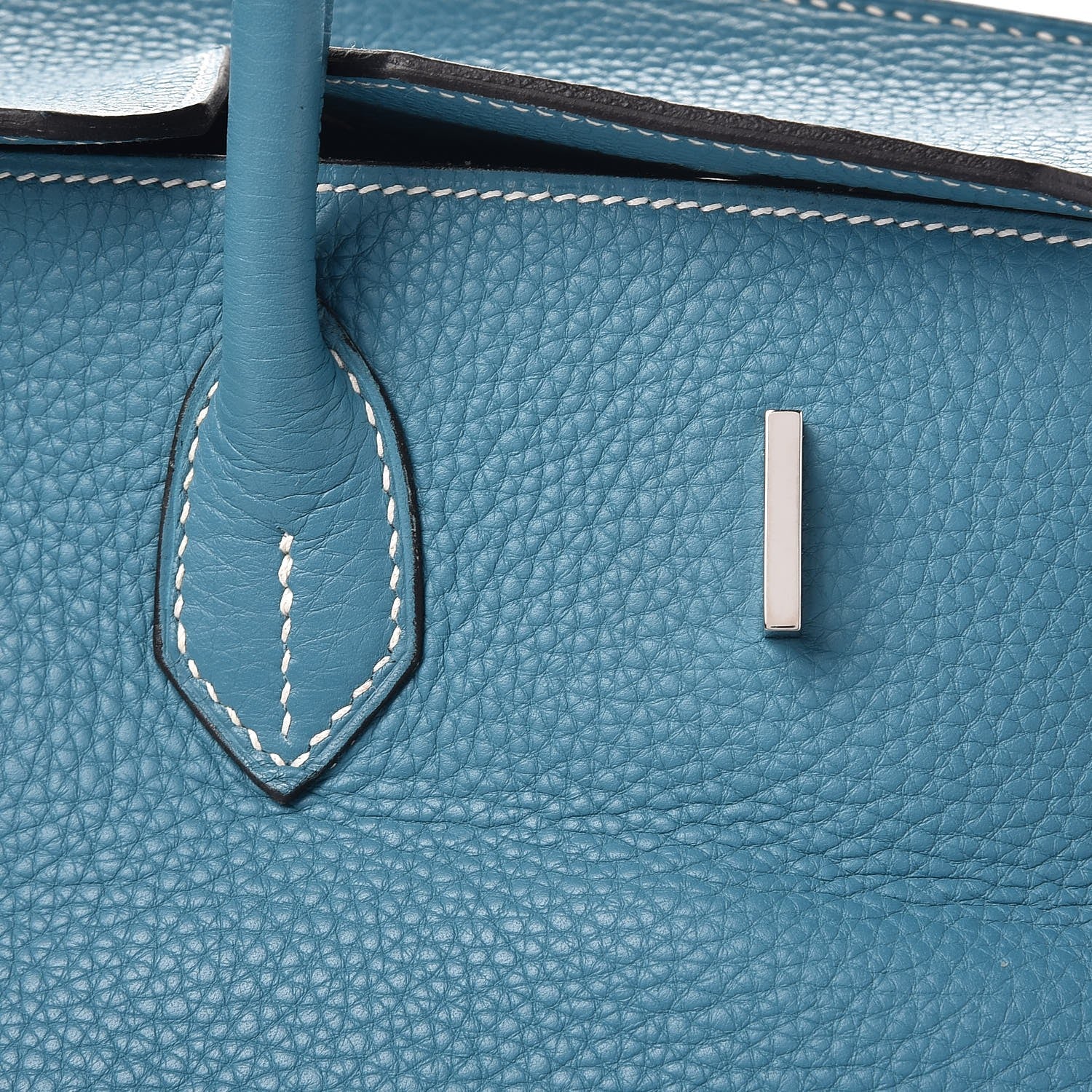 Hermes Taurillon Clemence Birkin 40 Blue Jean 22 of 28