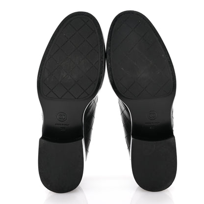 Chanel Calfskin Stitched CC Loafers 39 Black 6 of 11