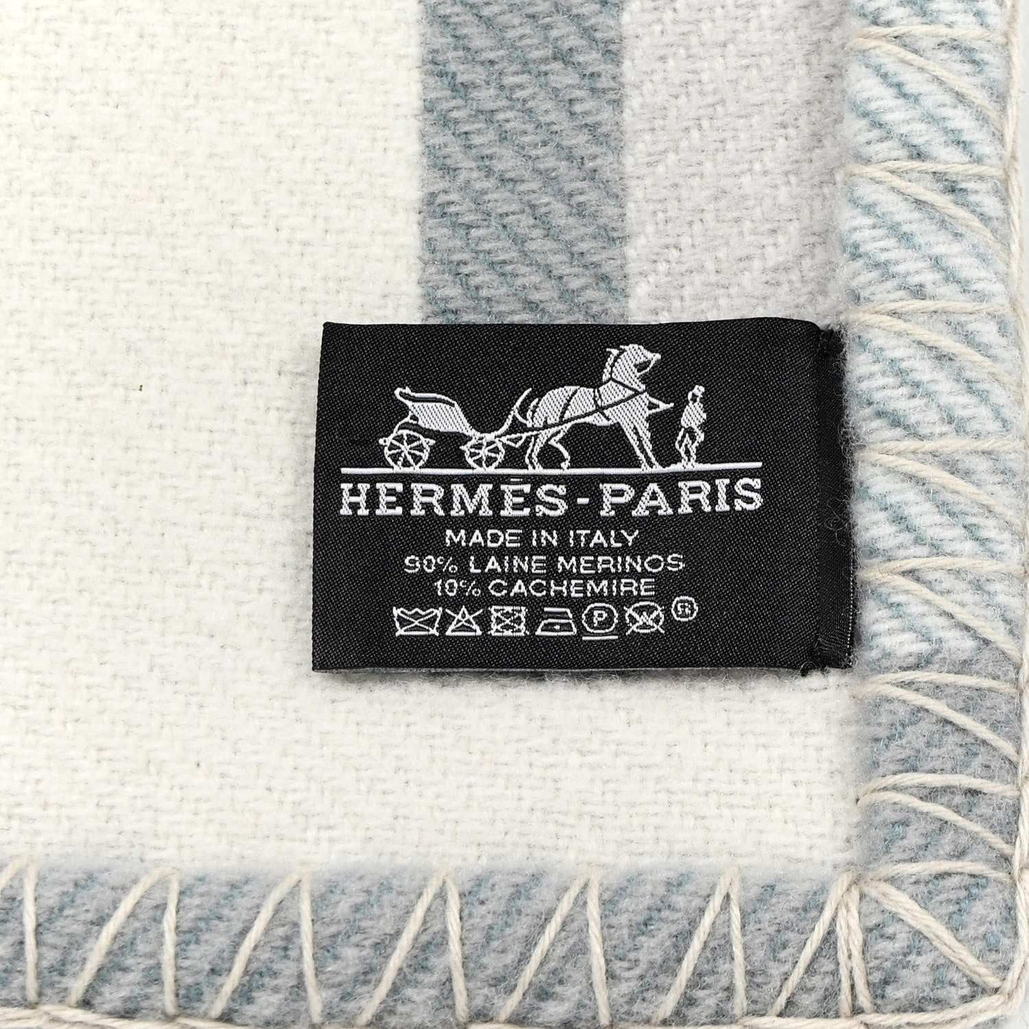 Hermes Wool Cashmere Ithaque Blanket Gris Perle 3 of 3