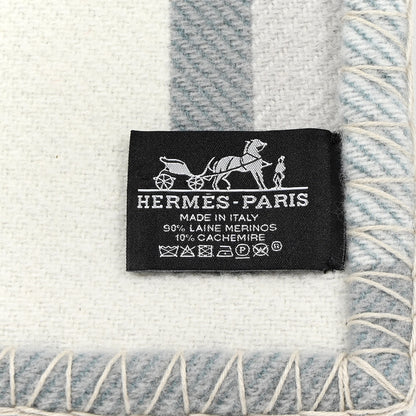 Hermes Wool Cashmere Ithaque Blanket Gris Perle 3 of 3