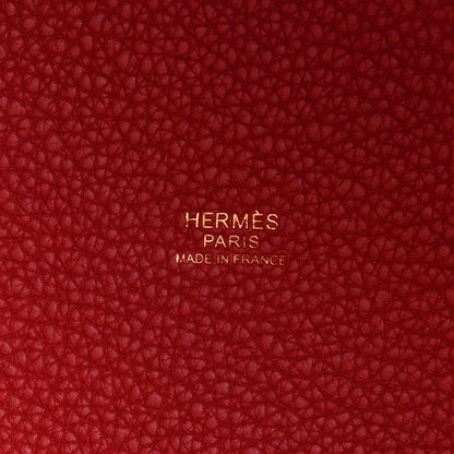 Hermes Taurillon Clemence Picotin Lock 18 PM Rouge Grenat 6 of 10