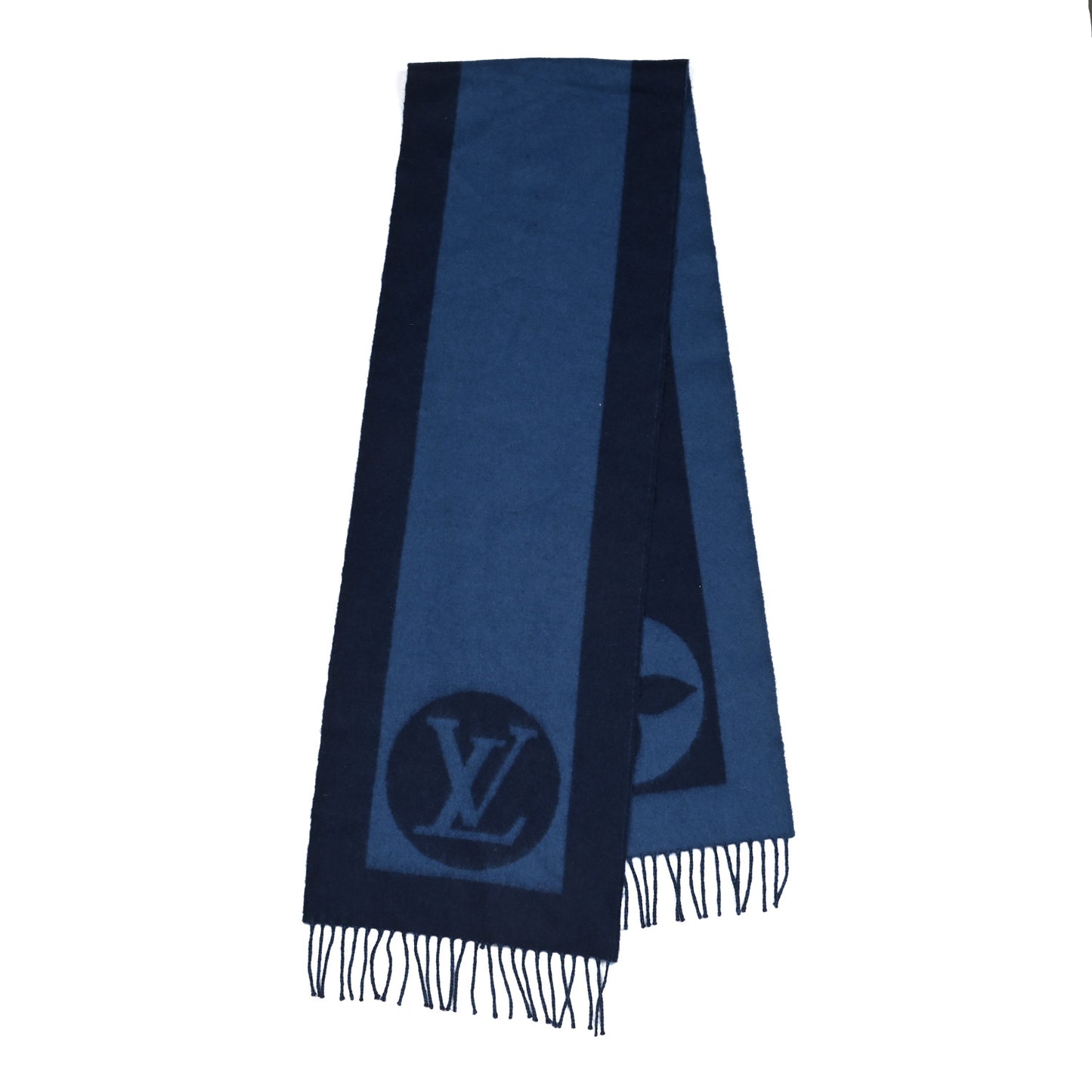 Lambswool Angora Cardiff Scarf Blue
