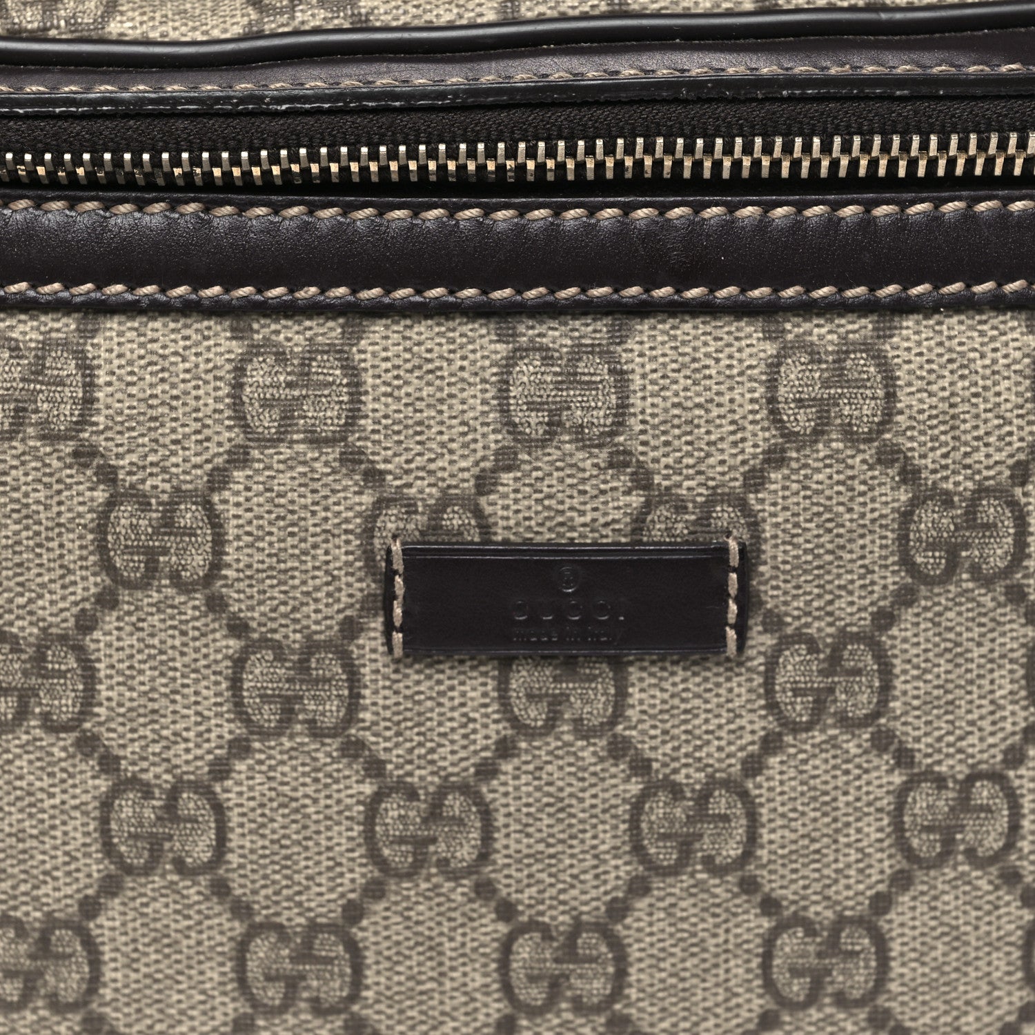 Gucci GG Supreme Monogram Belt Bag Dark Brown 8 of 10