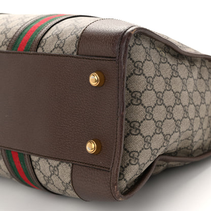 Gucci Soft GG Supreme Monogram Web Medium Duffle Bag Beige New Acero Crop 10 of 12