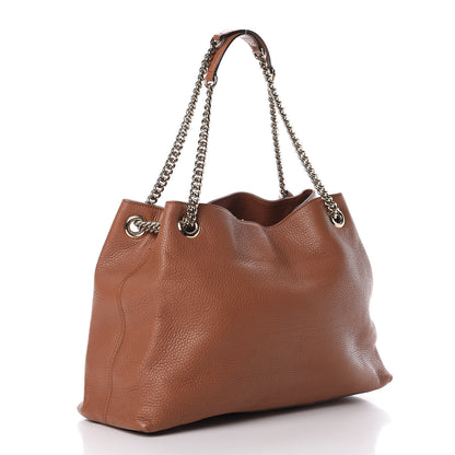 Gucci Pebbled Calfskin Medium Soho Chain Shoulder Bag Dusty Blush 3 of 10