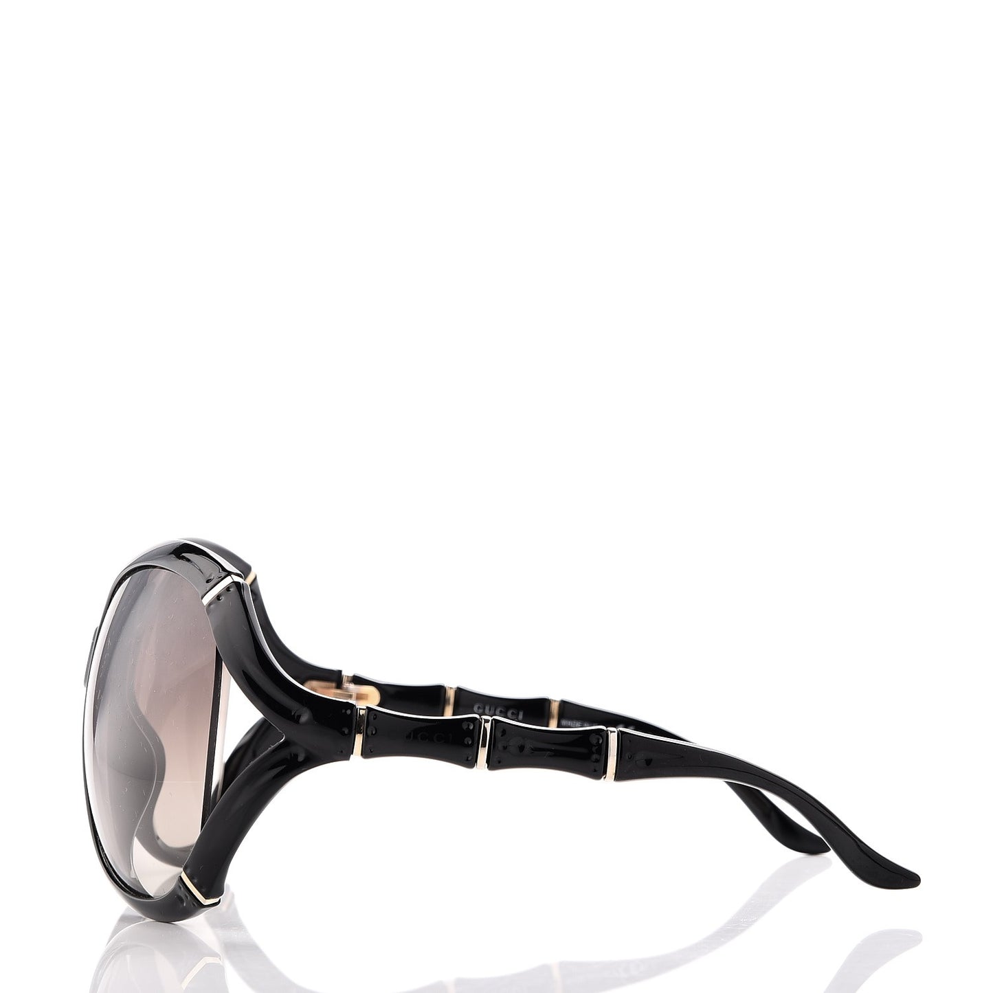 Oversized Oval Bamboo Sunglasses 3509/S Black