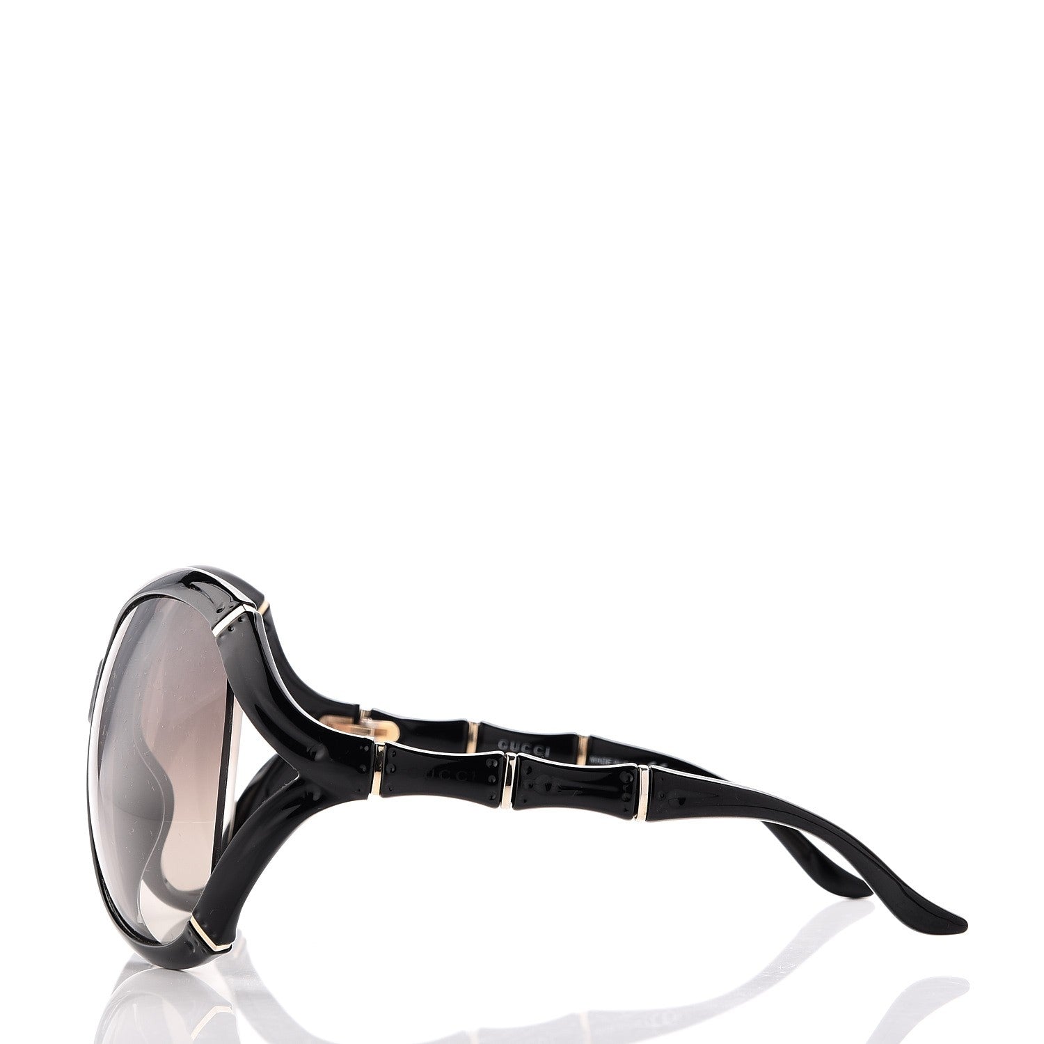 Gucci Oversized Oval Bamboo Sunglasses 3509/S Black 3 of 8