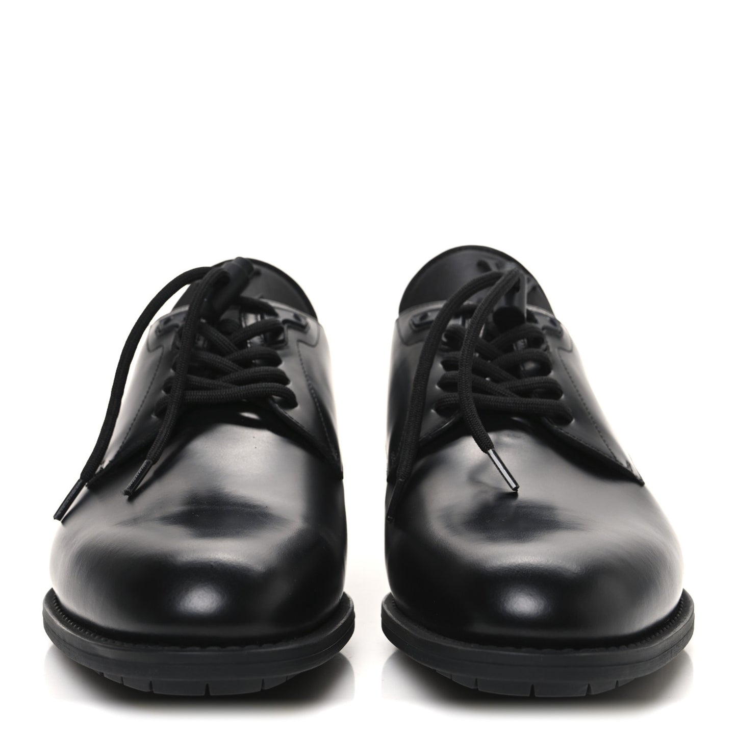 Calfskin Mens Formal Derby Shoes 8 Black