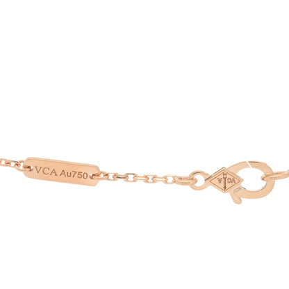 Van Cleef & Arpels 18K Rose Gold Carnelian Black Onyx Lucky Spring Open Wings Lady Bug Pendant Necklace 3 of 4