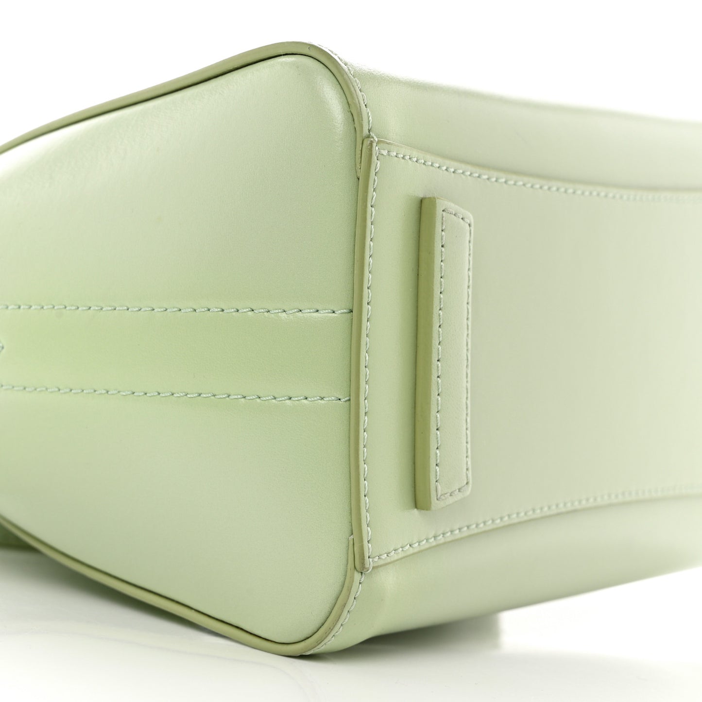 Shiny Lord Calfskin Mini Antigona Aqua Green