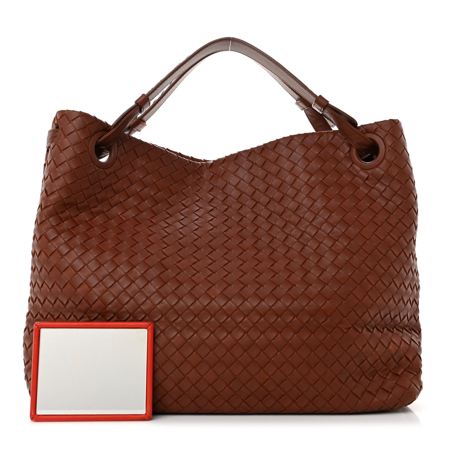 Nappa Intrecciato Medium Garda Bag Rust