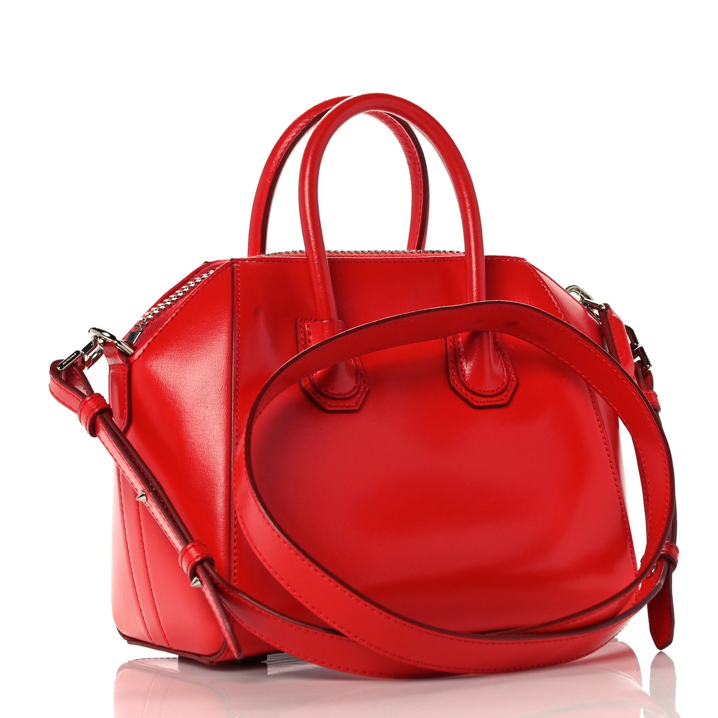 Shiny Lord Calfskin Mini Antigona Red