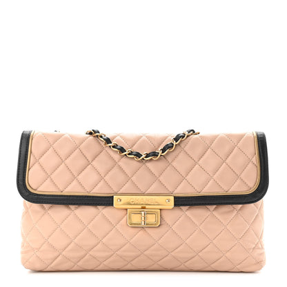 Chanel Lambskin Quilted Mademoiselle East West Flap Beige 1 of 10