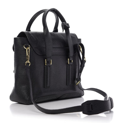 3.1 Phillip Lim 3.1 Textured Calfskin Medium Pashli Satchel Black 2 of 10
