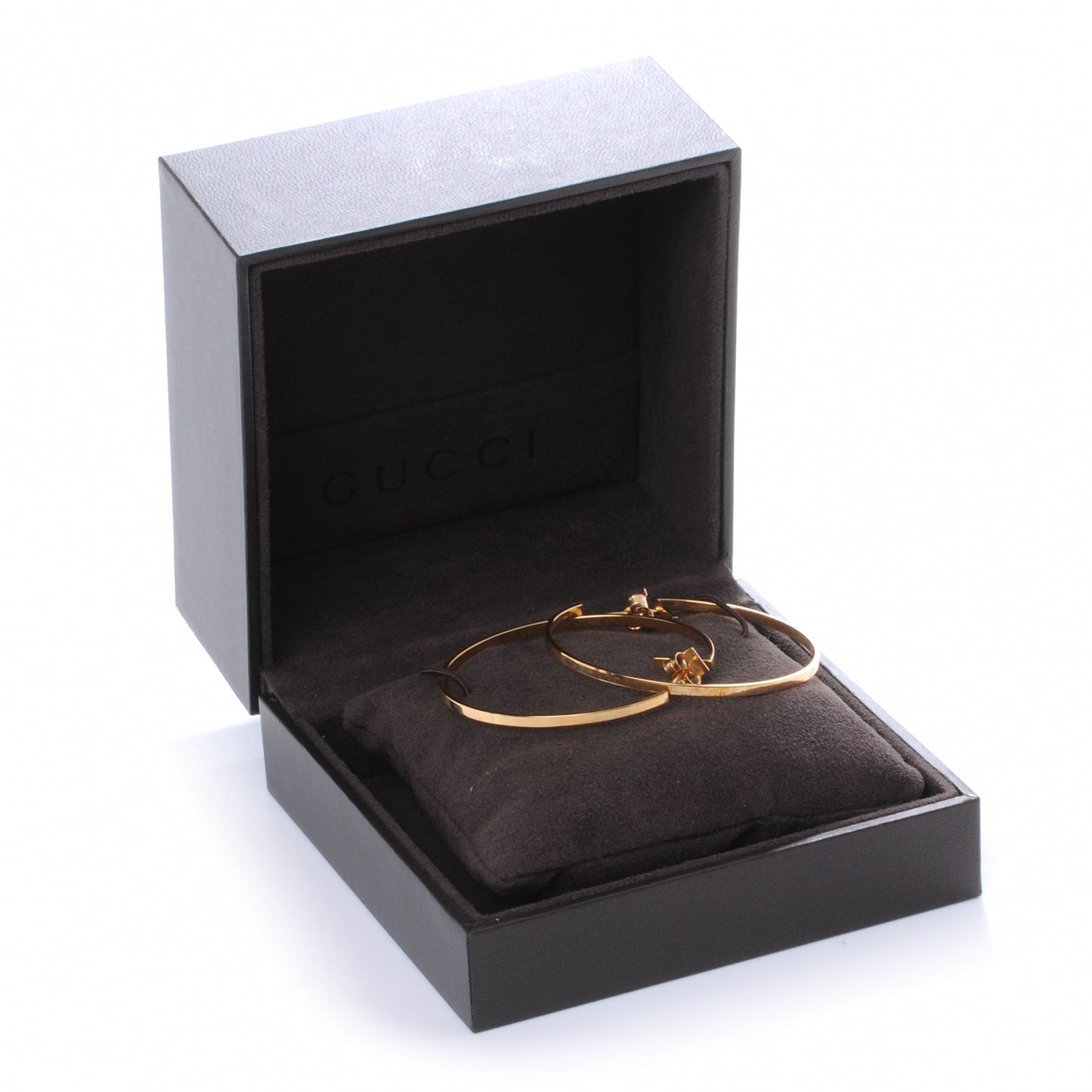 18K Rose Gold G Hoop Earrings