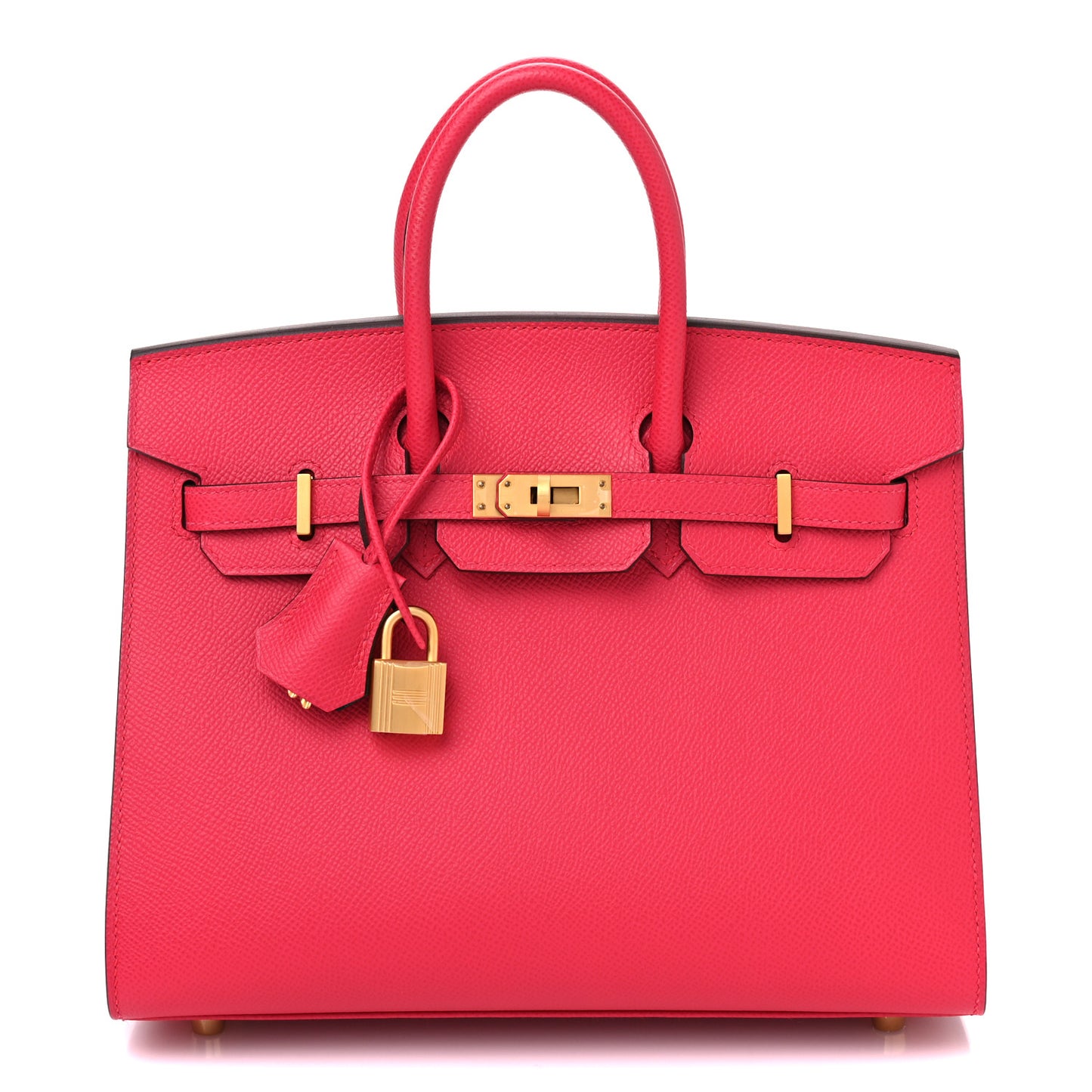 Epsom Horseshoe Birkin Sellier 25 Rose Extreme Malachite