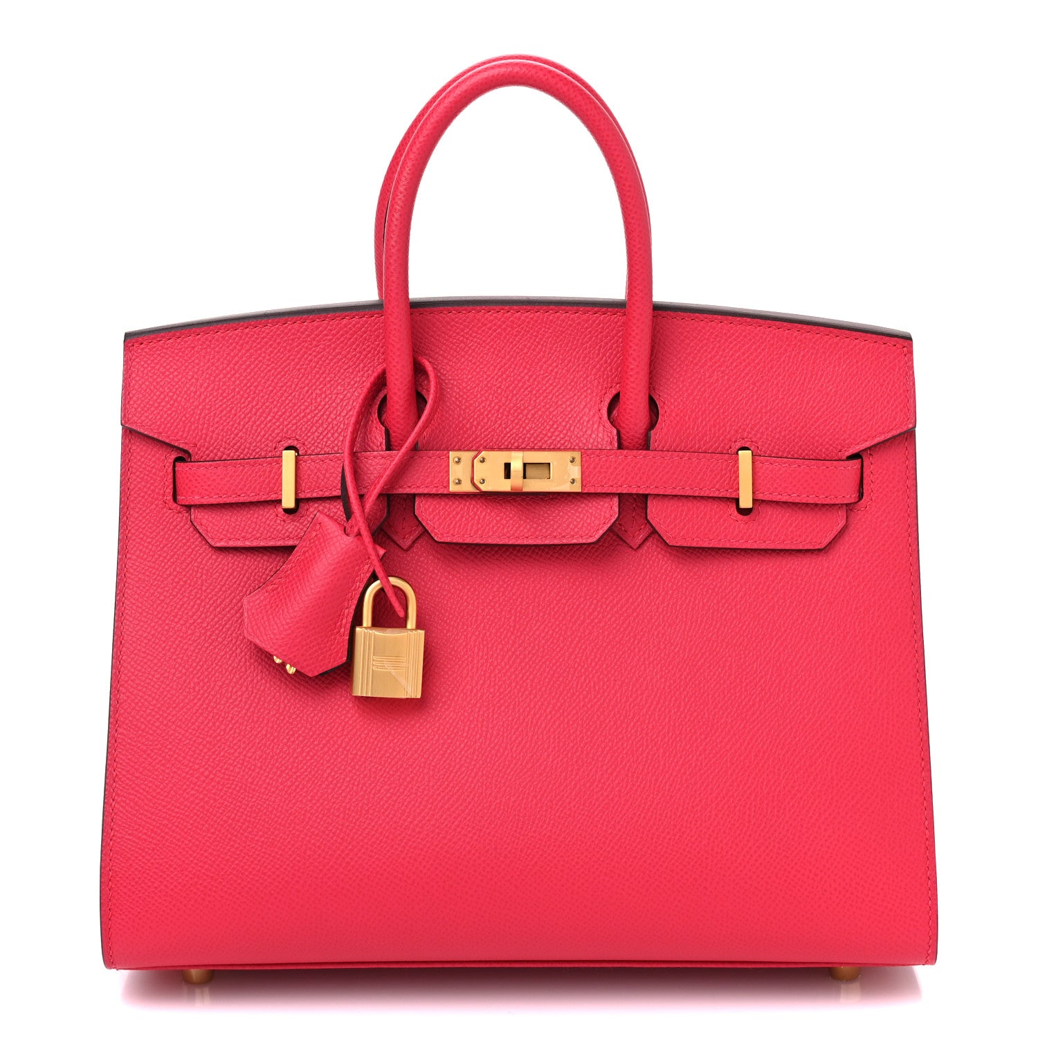Hermes Epsom Horseshoe Birkin Sellier 25 Rose Extreme Malachite 1 of 11
