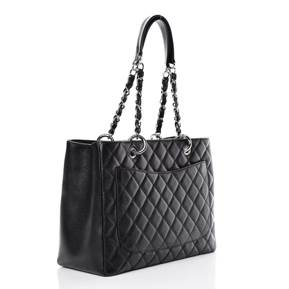 Chanel Caviar Quilted Grand Shopping Tote GST Black 3 of 9