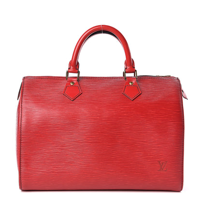 Louis Vuitton Epi Speedy 30 Castillan Red 1 of 13