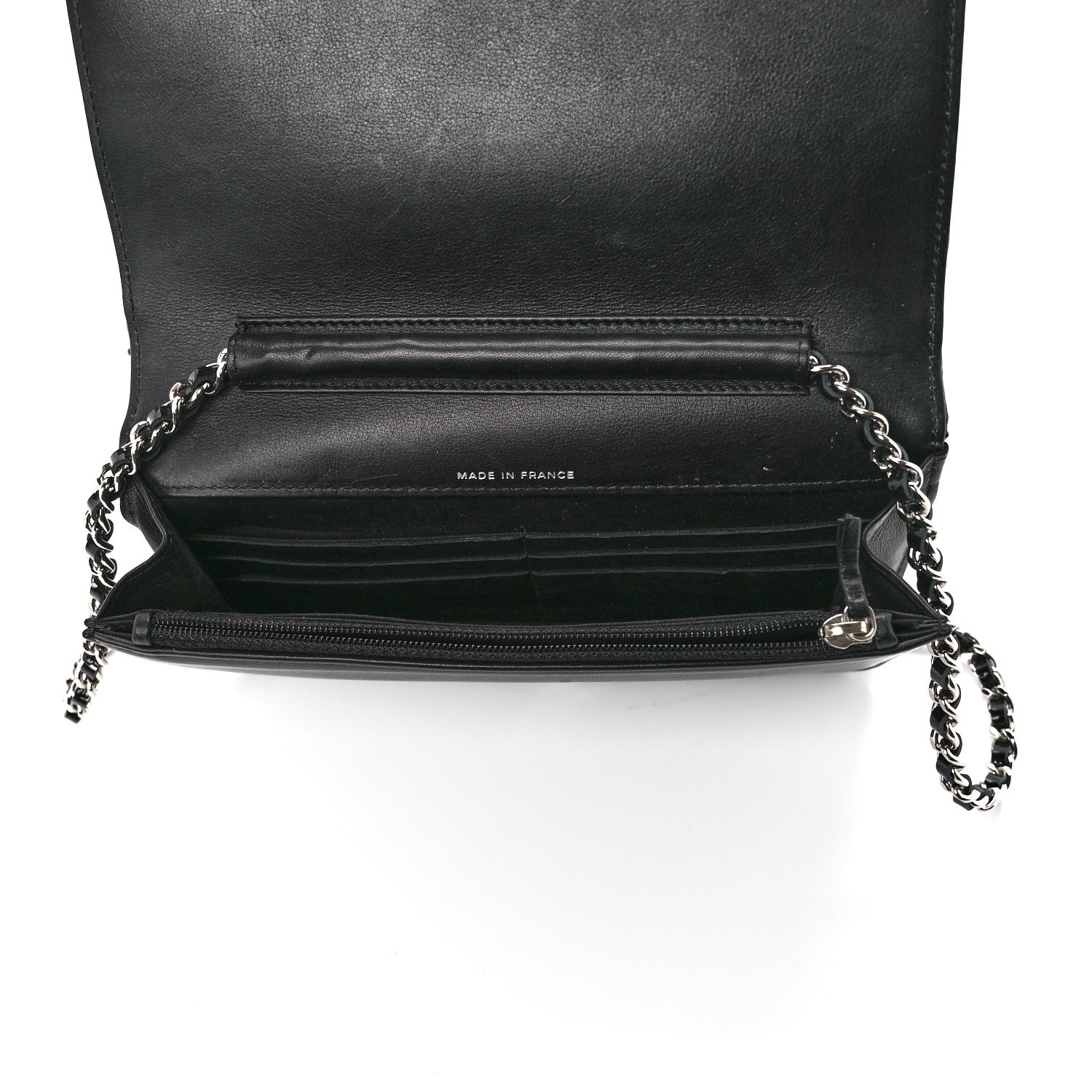 Chanel Patent Strass Wallet On Chain WOC Black 5 of 12
