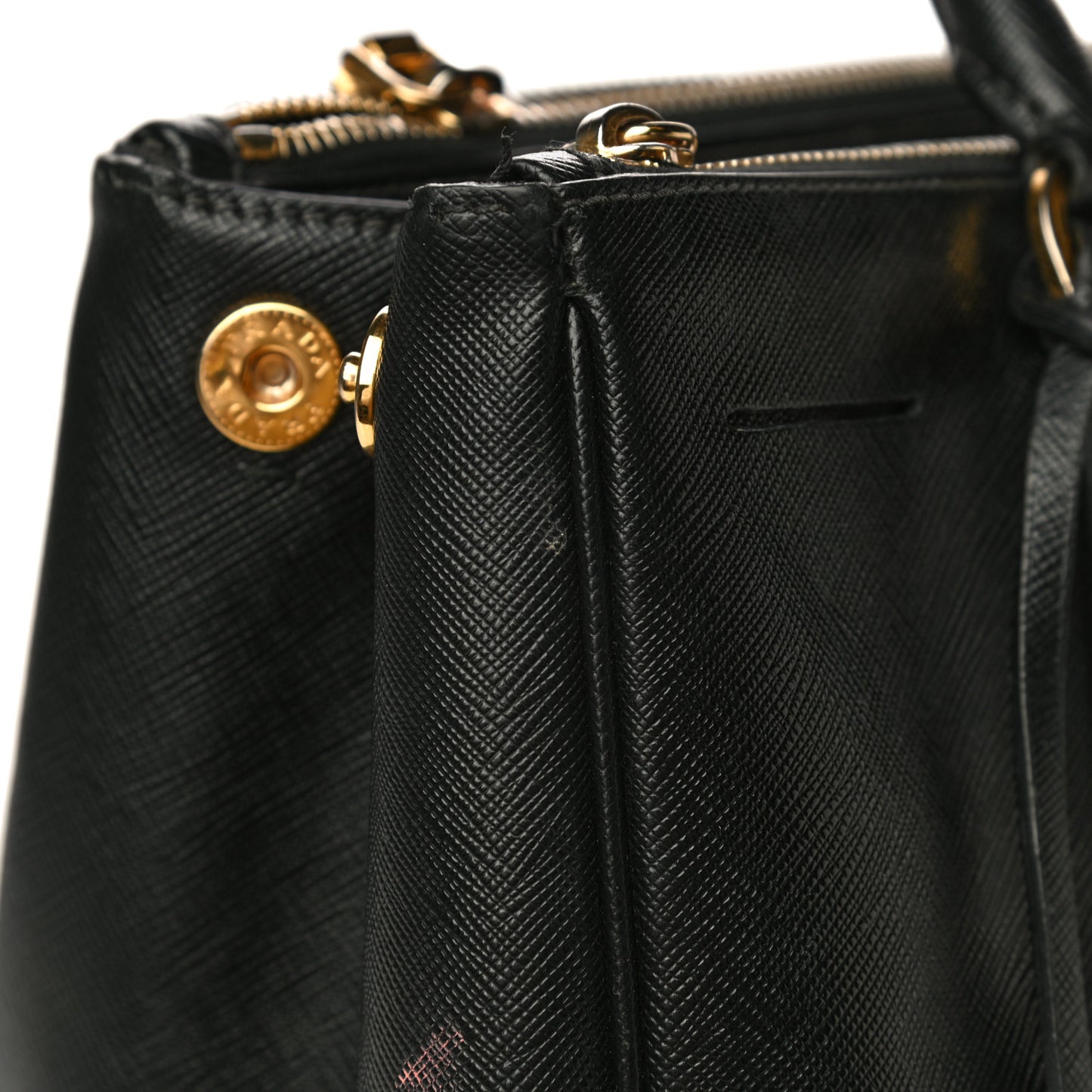 Saffiano Large Galleria Double Zip Tote Black