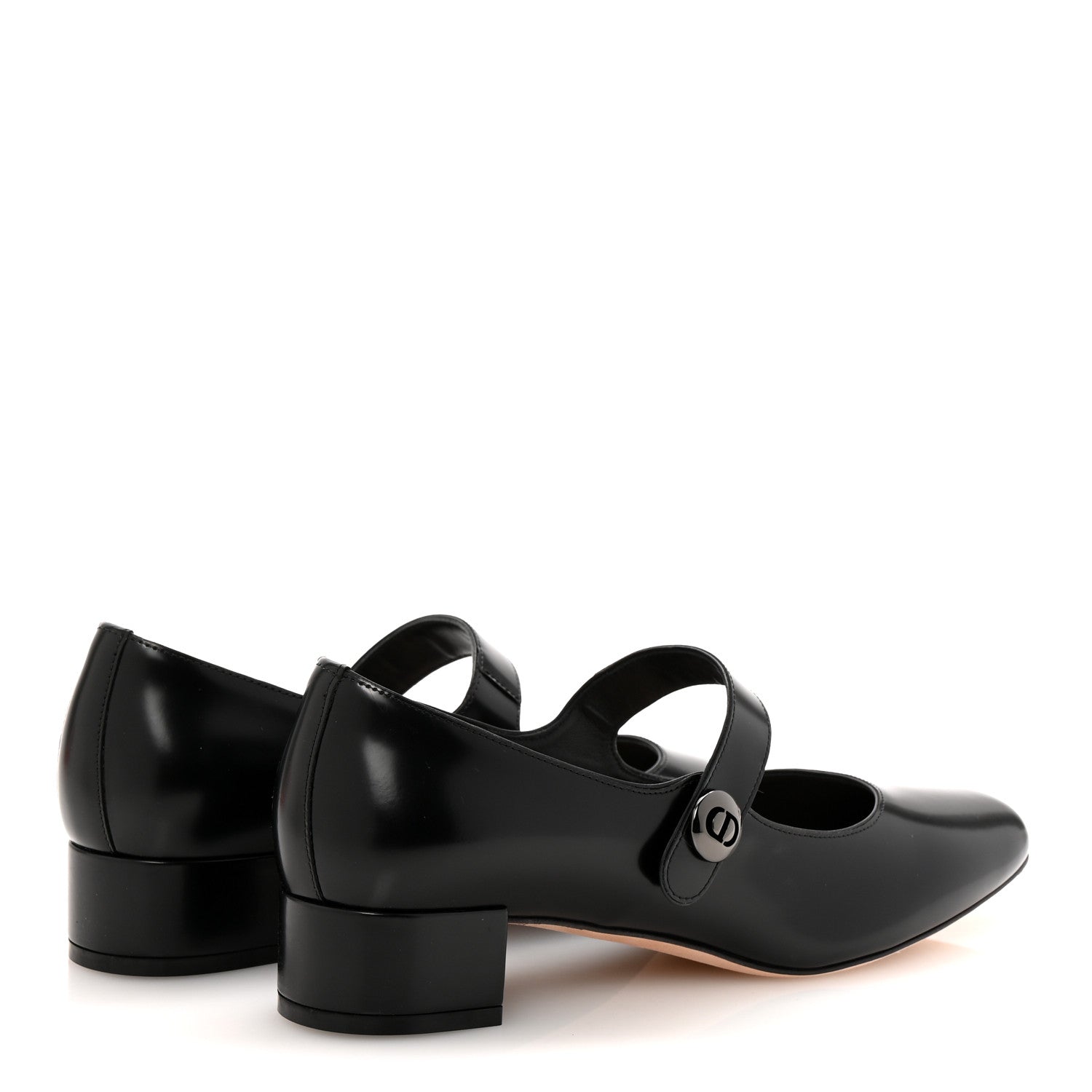 Christian Dior Brushed Calfskin Uniform 30mm Pumps 37.5 Black 5 of 10
