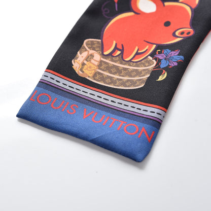 Louis Vuitton Silk Monogram Superstition Bandeau Black 4 of 4