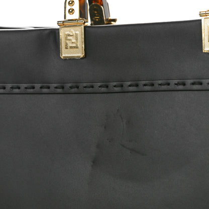 Fendi Vitello King Plexiglass Medium Fendi Sunshine Shopper Tote Black 12 of 13