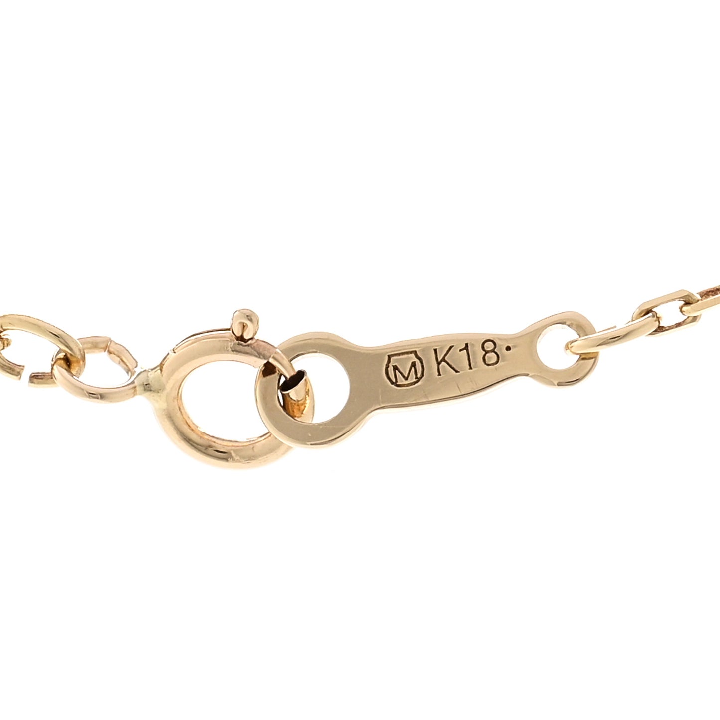 18K Yellow Gold Chain Necklace 15"