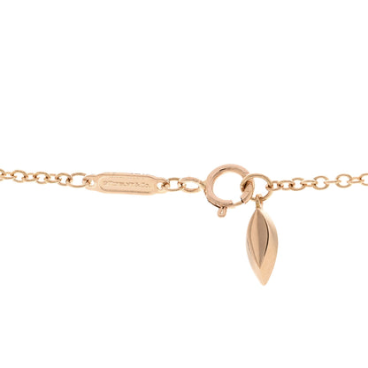 Tiffany 18K Rose Gold Diamond Victoria Vine East West Necklace 4 of 5
