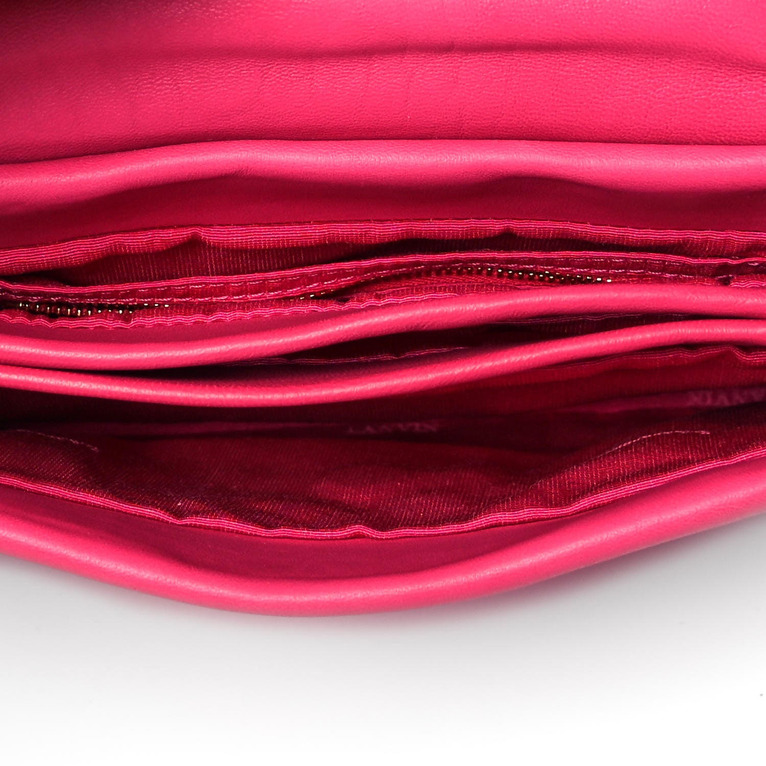 Lanvin Lambskin Quilted Mini Sugar Flap Shoulder Bag Fuchsia 4 of 9