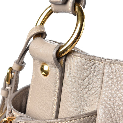 Prada Vitello Daino Side Pocket Hobo Pomice 16 of 22