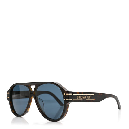 Christian Dior Acetate Diorsignature A1U Pilot Sunglasses Havana 1 of 8