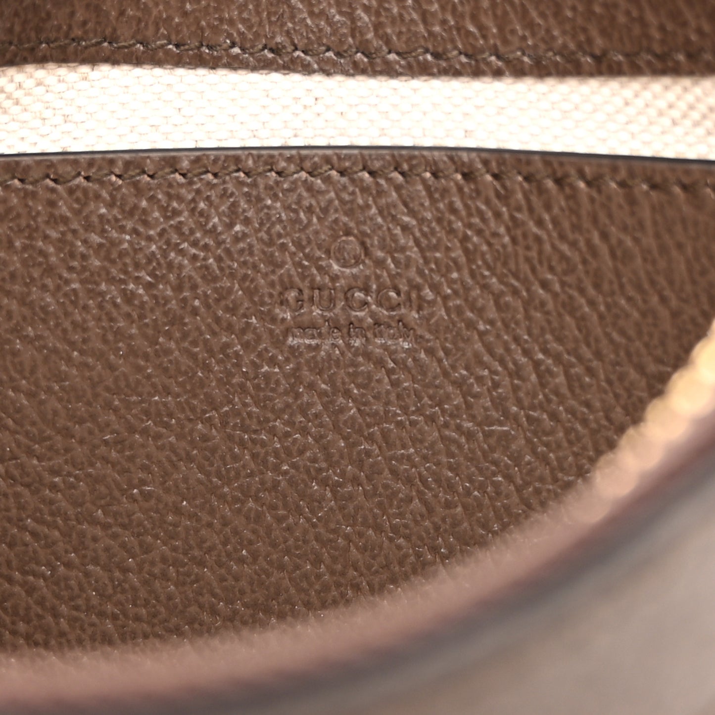 GG Supreme Monogram Textured Dollar Calfskin Mini Ophidia Chain Bag Beige Ebony