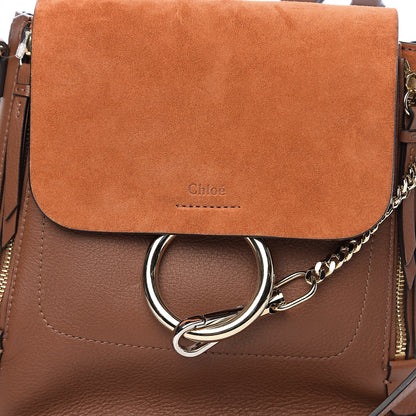 Chloe Suede Calfskin Small Faye Backpack Tan 15 of 18