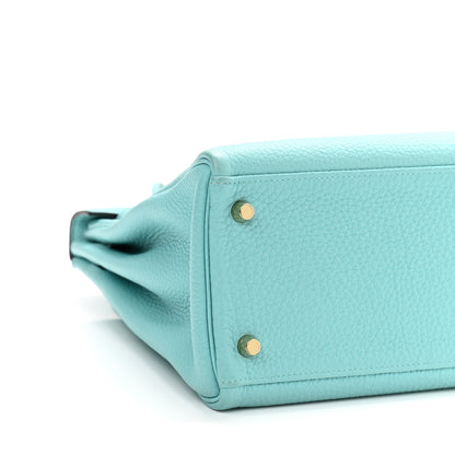Hermes Togo Kelly Retourne 32 Bleu Atoll 11 of 15