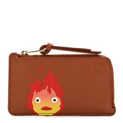 Loewe X HOWLS MOVING CASTLE Classic Calfskin Calcifer Coin Cardholder Rust 1 of 6