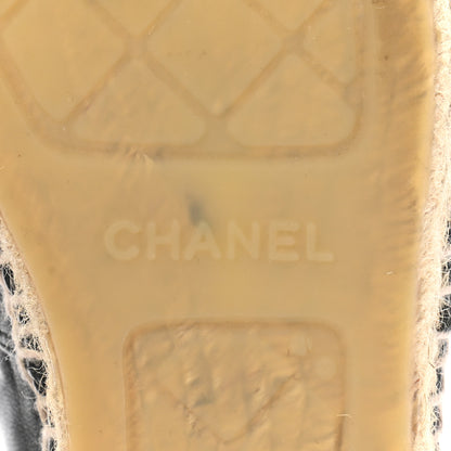 Chanel Lambskin CC Espadrilles 40 Black 6 of 9
