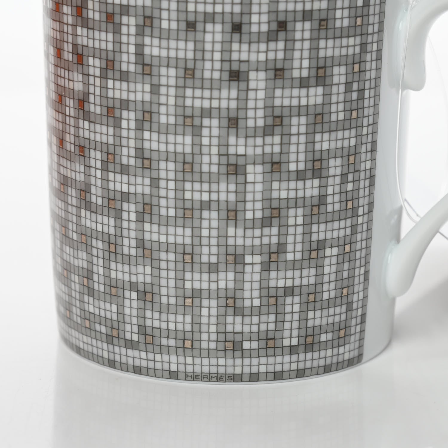 Hermes Porcelain Mosaique au 24 Mug Platinum 6 of 7