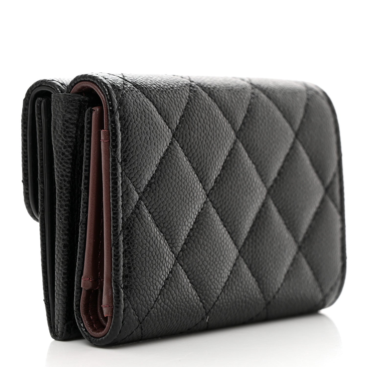 Chanel Caviar Quilted Double Flap Wallet Black 3 of 8