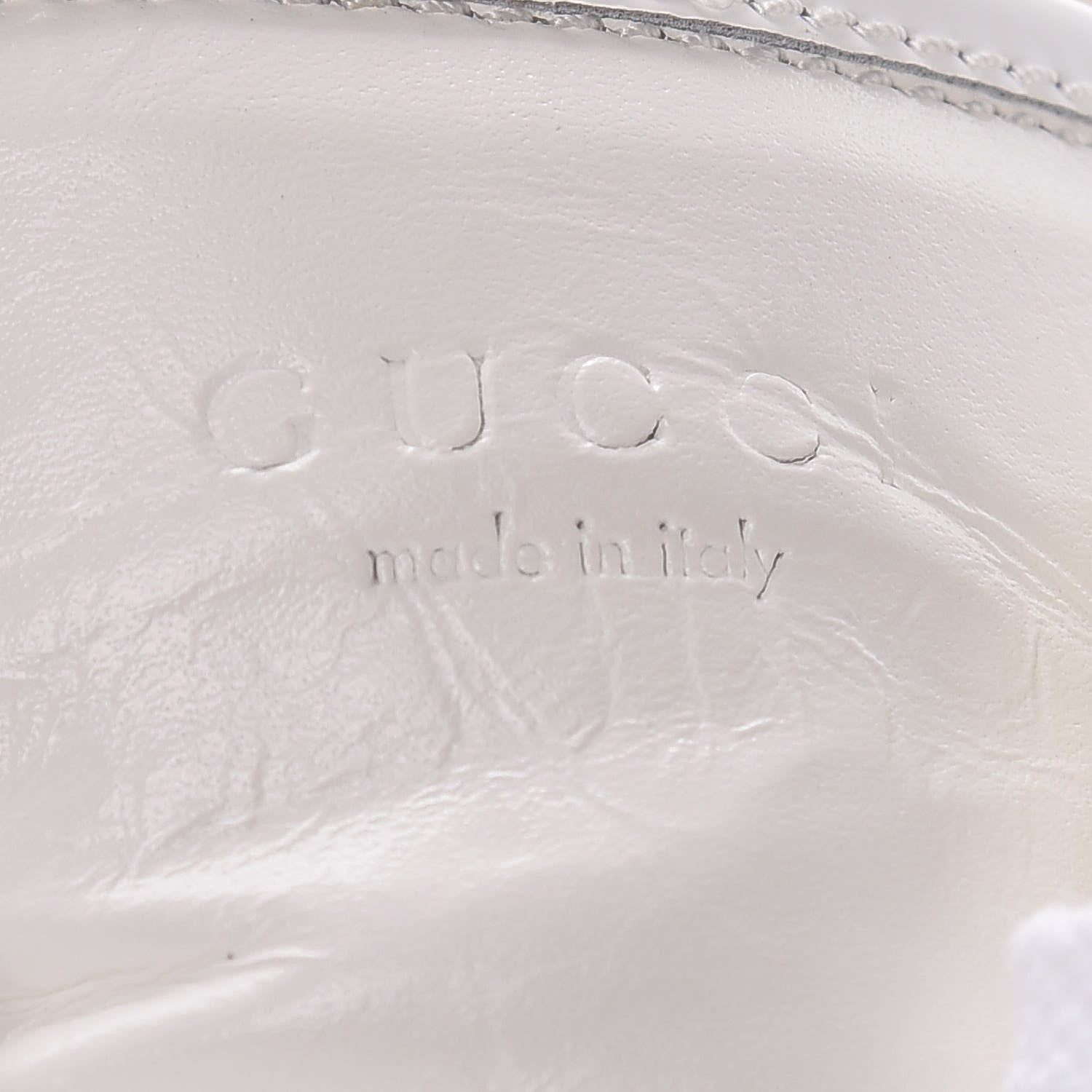Gucci Calfskin Crocodile Web Mens Ace Sneakers 10.5 White Green 9 of 13