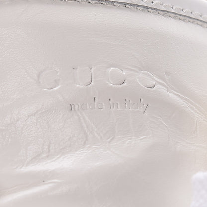 Gucci Calfskin Crocodile Web Mens Ace Sneakers 10.5 White Green 9 of 13