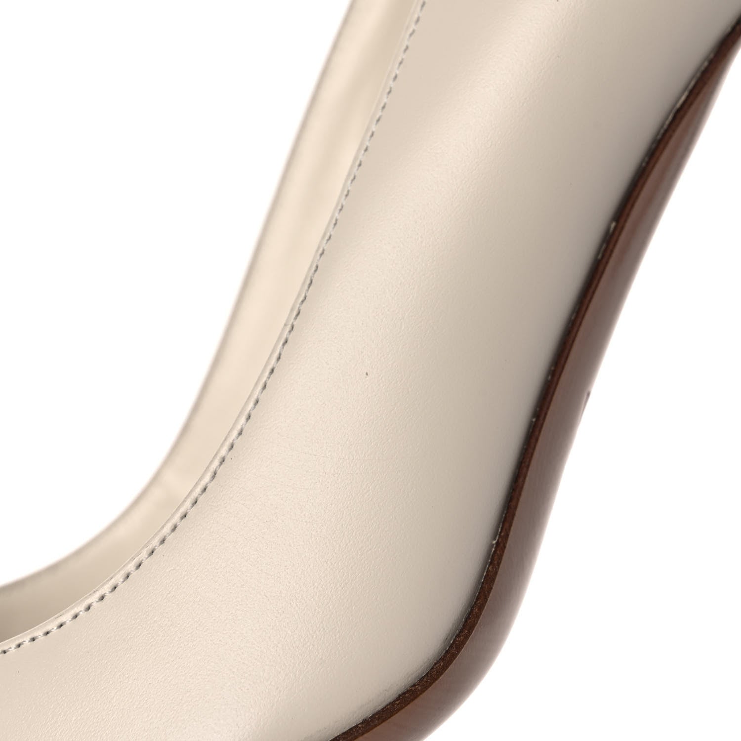 Valentino Garavani Calfskin Vlogo Signature 80mm Pumps 38.5 Light Ivory 9 of 10